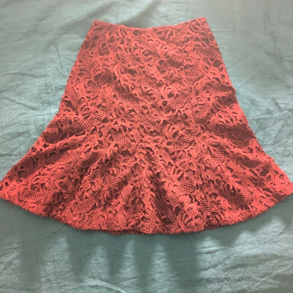 Club Monaco Coral Lace Midi Skirt